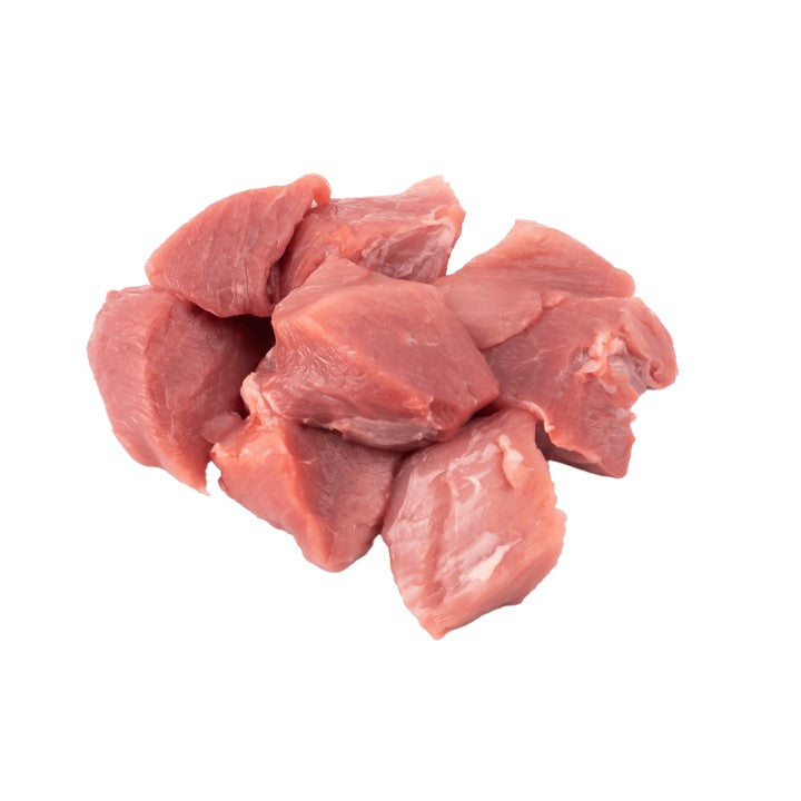 Pierna de cerdo sin hueso en cubos